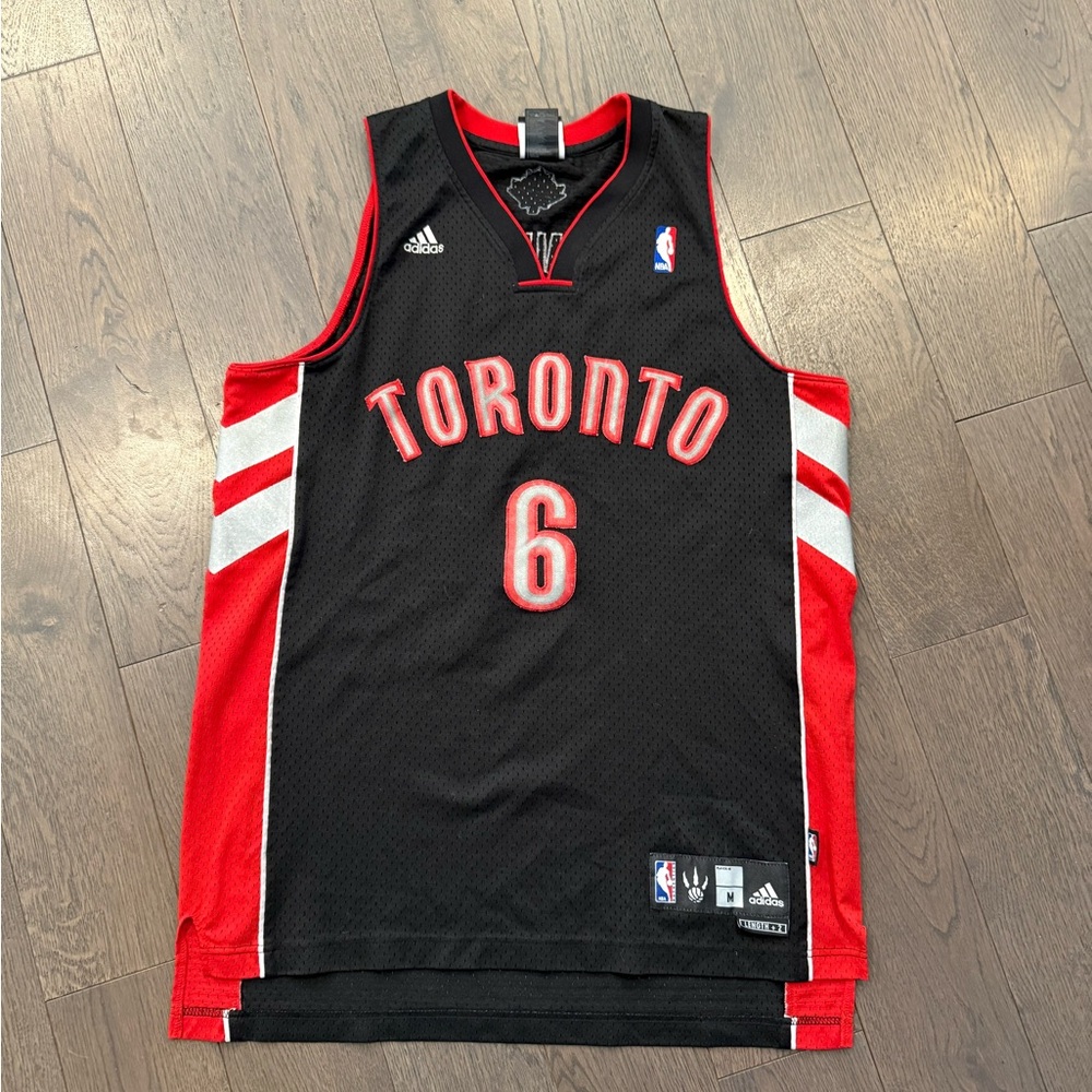 Adidas Toronto Raptors 2009 Jermaine O’Neal Basketball Jersey - Black and Red